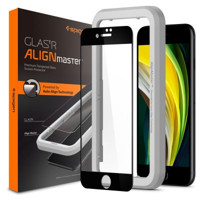 ฟิล์ม SPIGEN iPhoneSE(2020)/8/7 Tempered Glass Align Master FC
